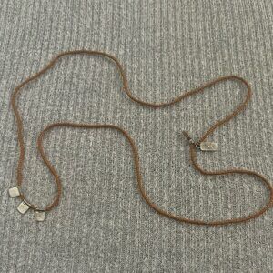 Bohemian theme Satomi Studio signed orangish brown micro beaded necklace